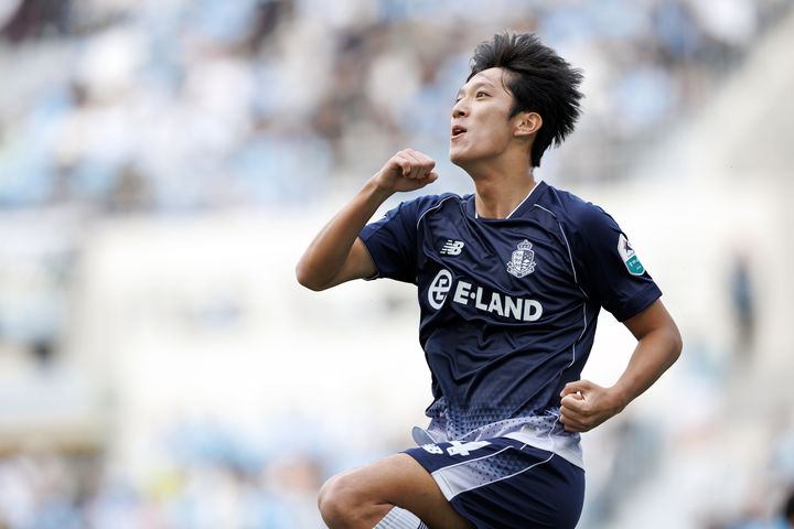 [서울=뉴시스] 프로축구 K리그2 서울이랜드의 강현제. (사진=한국프로축구연맹 제공) *재판매 및 DB 금지