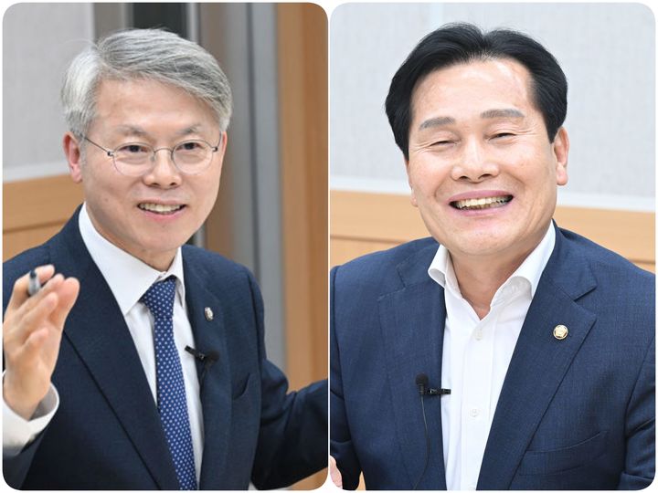 민형배 후보와 주철현 후보. (사진=뉴시스DB) *재판매 및 DB 금지