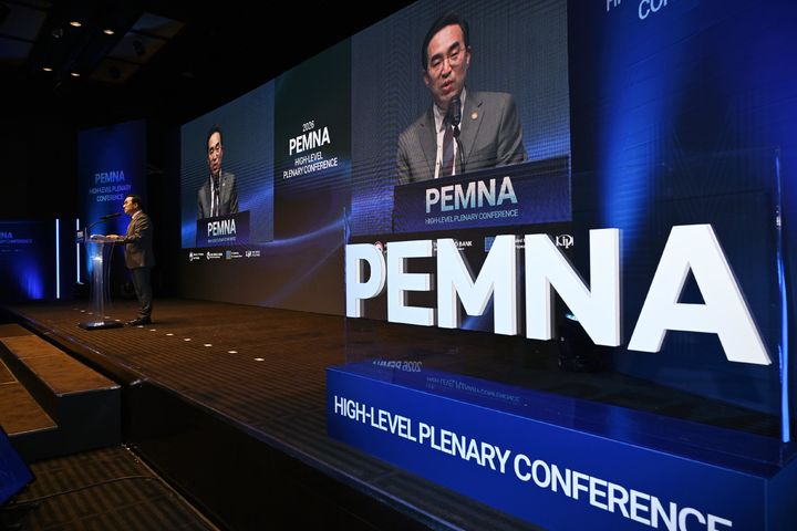 [서울=뉴시스] 박홍근 기획예산처 장관이 31일 오전 서울 중구 신라호텔에서 열린 '아태재정협력체(PEMNA) 고위급 총회'에 참석해 개회사를 하고 있다. (사진=기획예산처 제공) 2026.03.31. photo@newsis.com *재판매 및 DB 금지