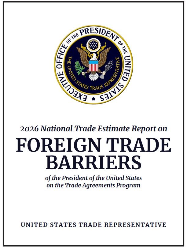 [워싱턴=뉴시스]미국 무역대표부(USTR)가 31일(현지 시간) 전세계를 대상으로 한 '2026 무역장벽보고서(NTE)'를 발표했다. (사진=NTE 표지 캡쳐). 2026.04.01. *재판매 및 DB 금지