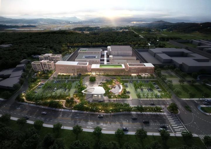 [서울=뉴시스] 최근 소셜미디어(SNS) 및 온라인 커뮤니티에는 신축 예정인 화성여자교도소의 조감도라는 사진이 돌았다. 지나치게 화려하다면서 논란이 됐지만, 지난 31일 법무부는 해당 조감도가 확정안이 아니라고 해명했다. (사진=X 캡처)