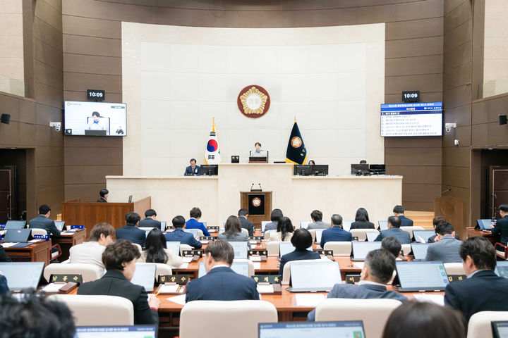[용인=뉴시스] 1일 열린 제302회 용인시의회 임시회(사진=용인시의회 제공)2026.04.01.photo@newsis.com *재판매 및 DB 금지