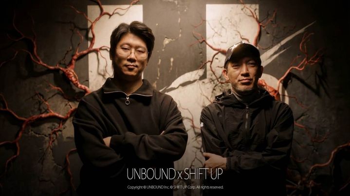 [서울=뉴시스] 김형태 시프트업 대표(왼쪽), 미카미 신지 언바운드 대표. (사진=시프트업 제공) *재판매 및 DB 금지