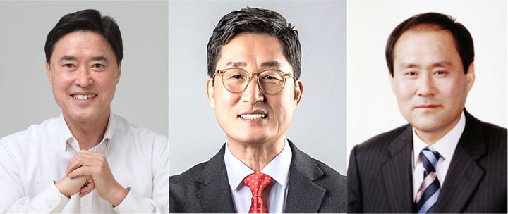 [횡성=뉴시스] 왼쪽부터 임광식·진기엽·함종국 국민의힘 횡성군수 예비후보. (사진=뉴시스 DB). photo@newsis.com *재판매 및 DB 금지