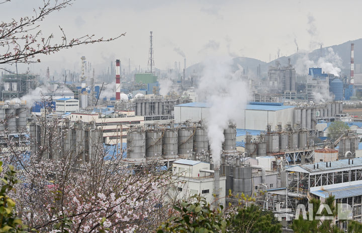 [여수=뉴시스] 이영주 기자 = 중동발 나프타 대란이 이어지고 있는 가운데 1일 오전 전남지역 나프타 가공(NCC)공장이 몰려있는 여수산단이 중국발 석유화학제품 물량공세와 이에따른 정부의 구조조정 압력, 최근 중동사태로 고충을 겪고 있다. 2026.04.01. leeyj2578@newsis.com