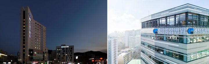 [부산=뉴시스] 좋은삼선병원(왼쪽)과 센텀종합병원. (사진=부산시 제공) 2026.04.02. photo@newsis.com *재판매 및 DB 금지