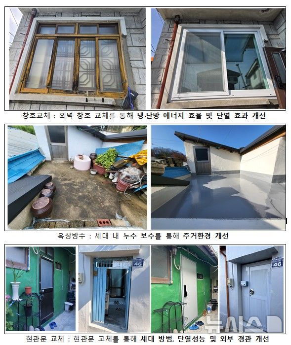 [서울=뉴시스] 지난해 민관협력형 노후주택 개선사업 전·후 비교. (사진= 국토교통부 제공) photo@newsis.com