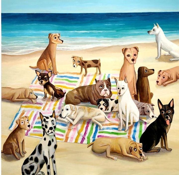 최석운, Vacances 4, 2025, Acrylic on canvas, 150x150cm *재판매 및 DB 금지