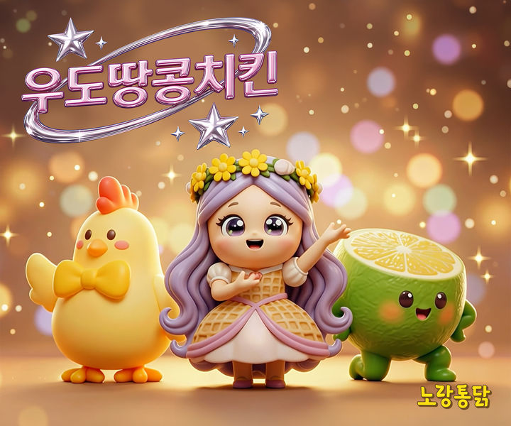 [서울=뉴시스] 노랑통닭, AI로 제작한 '우도 땅콩 치킨' 2차 광고 공개(사진=노랑통닭) *재판매 및 DB 금지
