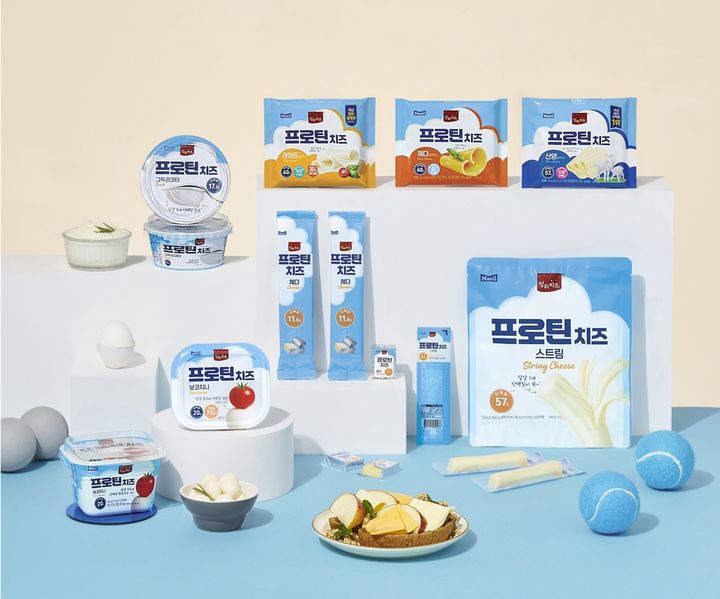 [서울=뉴시스] 매일유업 상하치즈 프로틴치즈 7종 제품. (사진=매일유업 제공) *재판매 및 DB 금지
