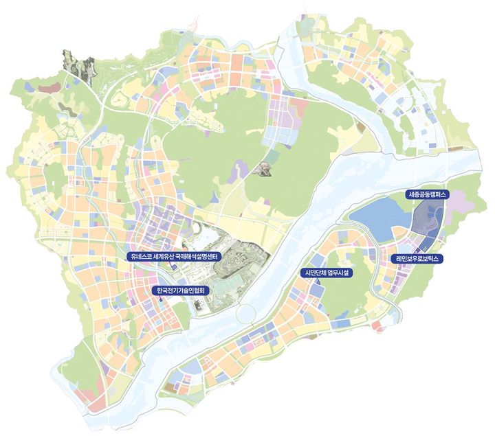 [세종=뉴시스] 세종시 행정중심복합도시 첨단산업 집결지 위치도.(사진=행정중심복합도시건설청). 2026.04.02. photo@newsis.com. *재판매 및 DB 금지