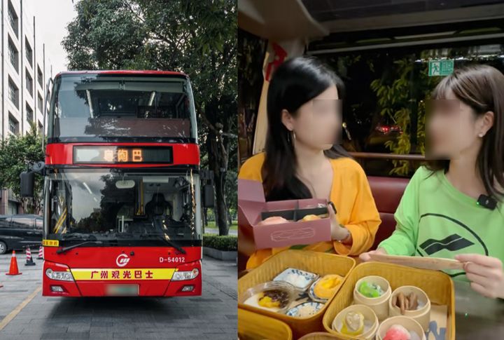 [서울=뉴시스] 지난 1일 홍콩 사우스차이나모닝포스트(SCMP)에 따르면 최근 몇 년 사이 중국에서는 이동 중 영화 관람이나 식사를 즐길 수 있는 '이색 버스'가 빠르게 확산하고 있다. (사진=더우인 갈무리) *재판매 및 DB 금지