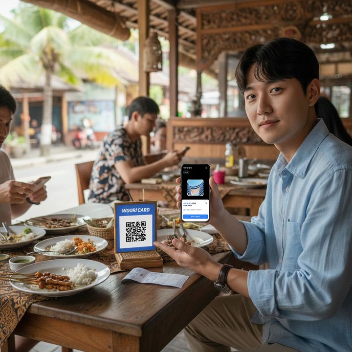 [서울=뉴시스] 우리카드 '한·인도네시아 QR결제 서비스' 소개 이미지. (사진=우리카드 제공) 2026.04.02. photo@newsis.com *재판매 및 DB 금지