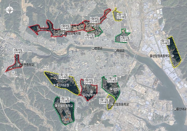 [울산=뉴시스] 울산시 상수도사업본부는 4월7일부터 5월27일까지(5월 첫째, 셋째 주 제외) 매주 화요일 오후 11시50분부터 수요일 오전 5시까지 약 5시간 동안 중구·남구·북구 일부 지역에 대한 단수를 순차적으로 진행한다고 3일 밝혔다. (사진= 울산시 제공) 2026.04.03.photo@newsis.com *재판매 및 DB 금지