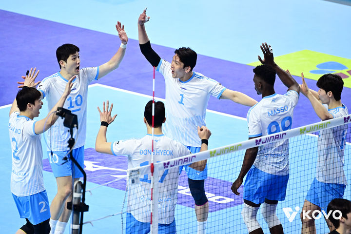 [서울=뉴시스] 남자 프로배구 대한항공. (사진=KOVO 제공). 2026.04.02. *재판매 및 DB 금지