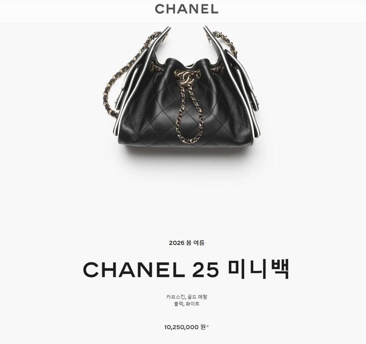 [서울=뉴시스] 샤넬 25백 미니사이즈. (사진=샤넬 홈페이지) *재판매 및 DB 금지