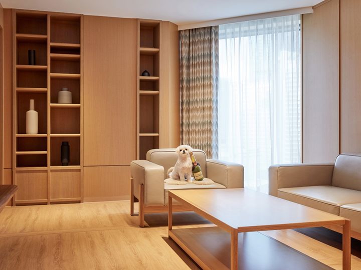 [서울=뉴시스] 그랜드 조선 부산이 반려견과 함께 투숙할 수 있는 시그니처 펫 패키지 '멍캉스'의 혜택을 업그레이드해 선보인다.(사진=조선호텔앤리조트) *재판매 및 DB 금지