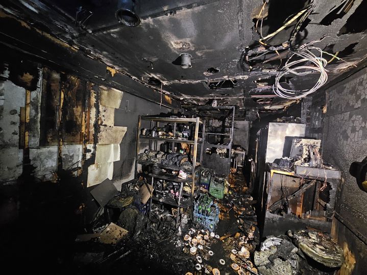 [대구=뉴시스] 지난 2일 오후 9시45분께 대구 동구 신천동 한 일반음식점에서 불이 났다. (사진=대구동부소방서 제공) 2026.04.03. photo@newsis.com *재판매 및 DB 금지