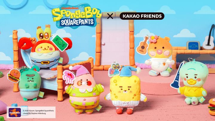 [서울=뉴시스] 카카오가 운영하는 카카오프렌즈가 봄을 맞아 니켈로디언의 '네모바지 스폰지밥'과 함께 협업 굿즈를 출시했다고 3일 밝혔다. (사진=카카오 제공) 2026.04.03. photo@newsis.com *재판매 및 DB 금지