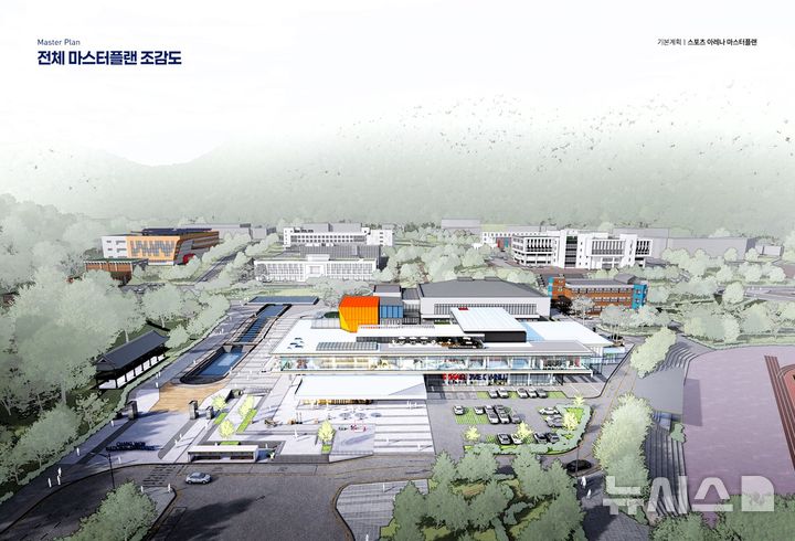 [창원=뉴시스]국립창원대학교 정문 일대에 조성되는 '아레나 플렉스(ARENA PLEX) 창원' 조감도.(사진=국립창원대 제공) 2026.04.03. photo@newsis.com
