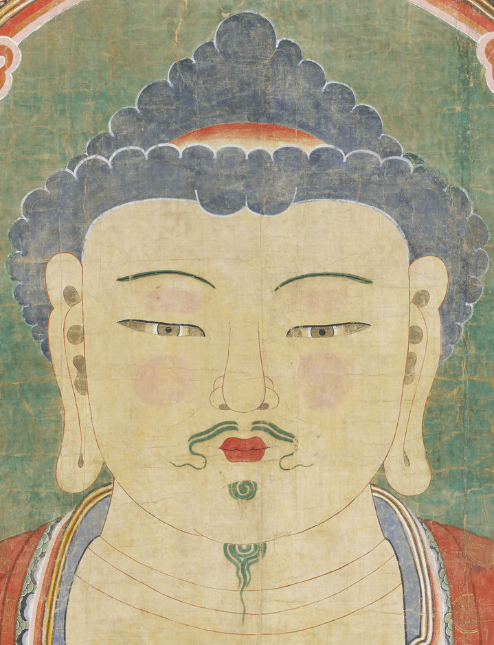 [서울=뉴시스] 부처 얼굴에 사용된 바림 기법 (사진=성보문화유산연구원 제공) 2026.04.03. photo@newsis.com *재판매 및 DB 금지