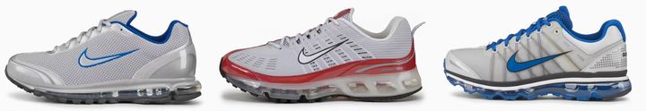 (왼쪽부터) 2004 Air Max 2004, 2006 Air Max 360, 2009 Air Max+ 2009. (사진=나이키 제공) *재판매 및 DB 금지