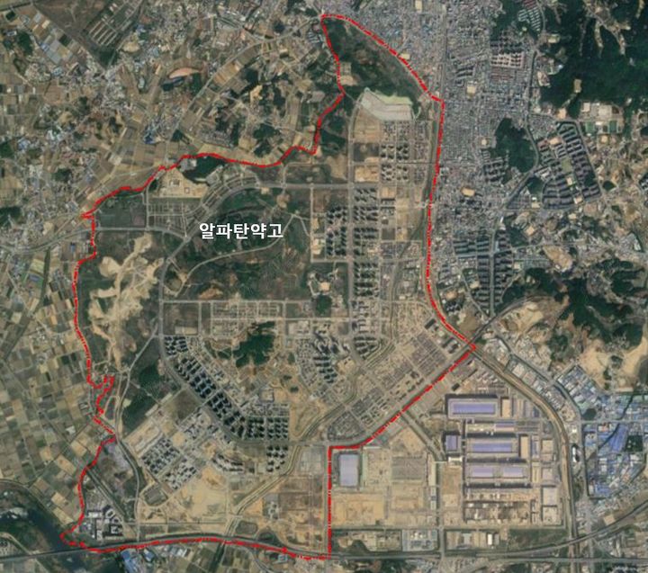 [평택=뉴시스] 평택 국제화지구 내의 탄약고 위치도.(평택=뉴시스)2026.04.03.photo@newsis.com *재판매 및 DB 금지