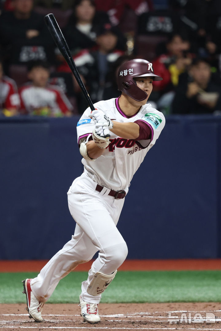 홈경기서 첫 타점 낸 키움 이주형