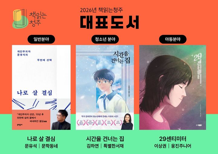 '2026 책읽는청주' 대표도서 선정…'자기 이해·공감' 키워드