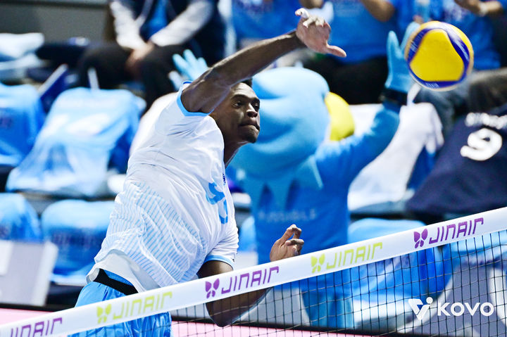 [서울=뉴시스]남자배구 대한항공 마쏘. (사진=KOVO 제공)