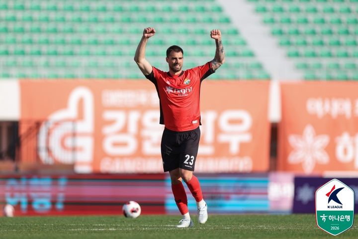 [서울=뉴시스] 프로축구 K리그1 강원FC의 강투지. (사진=한국프로축구연맹 제공) 2026.04.04. photo@newsis.com *재판매 및 DB 금지