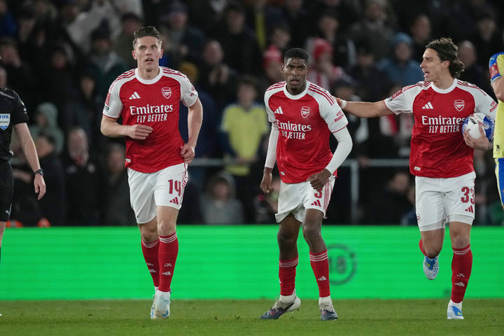 [사우샘프턴=AP/뉴시스] 잉글랜드 프로축구 프리미어리그(EPL) 아스널의 빅토르 요케레스(왼쪽). 2026.04.04.