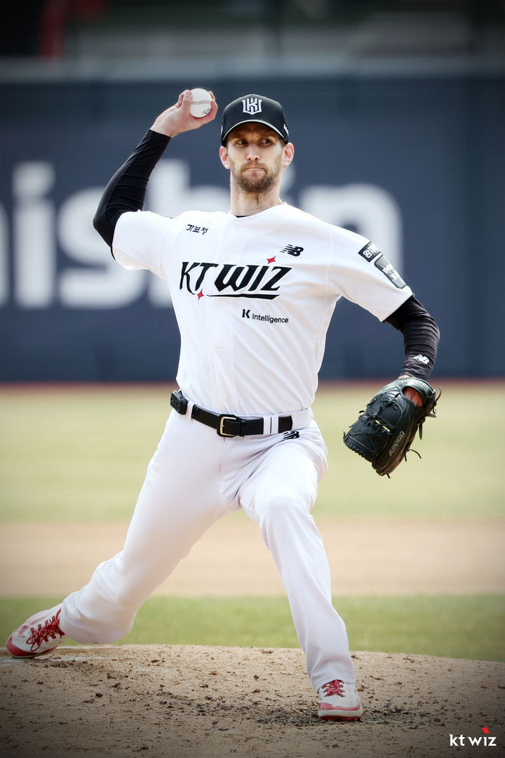 [서울=뉴시스] 프로야구 KT 위즈의 케일럽 보쉴리. (사진 = KT 위즈 제공) *재판매 및 DB 금지