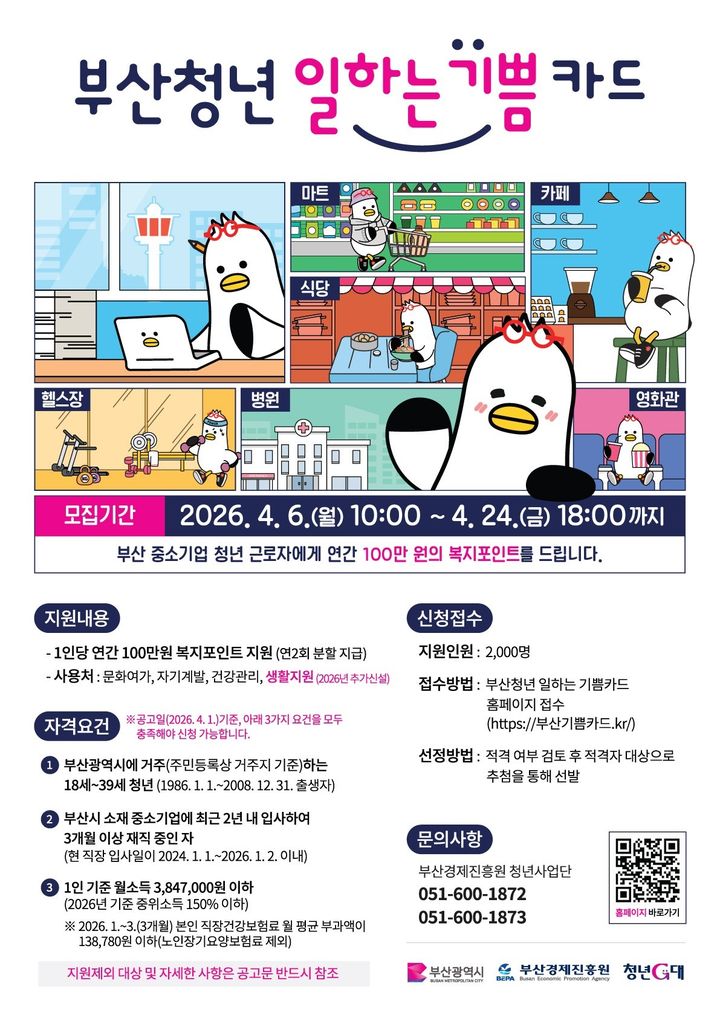 [부산=뉴시스] 부산청년 일하는 기쁨 카드 사업 (사진=부산경제진흥원 제공) 2026.04.06. photo@newsis.com *재판매 및 DB 금지