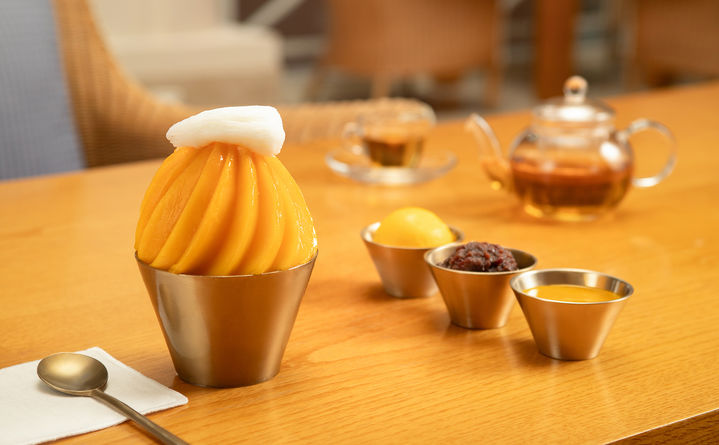 [서울=뉴시스] 제주신라호텔이 본격적인 애플망고 빙수 시즌에 앞서 '쁘띠 애플망고 빙수'를 선보인다.(사진=호텔신라) *재판매 및 DB 금지