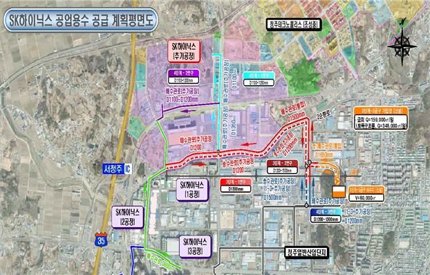 청주시, SK하이닉스 P&T7 공장 공업용수 공급사업 착공