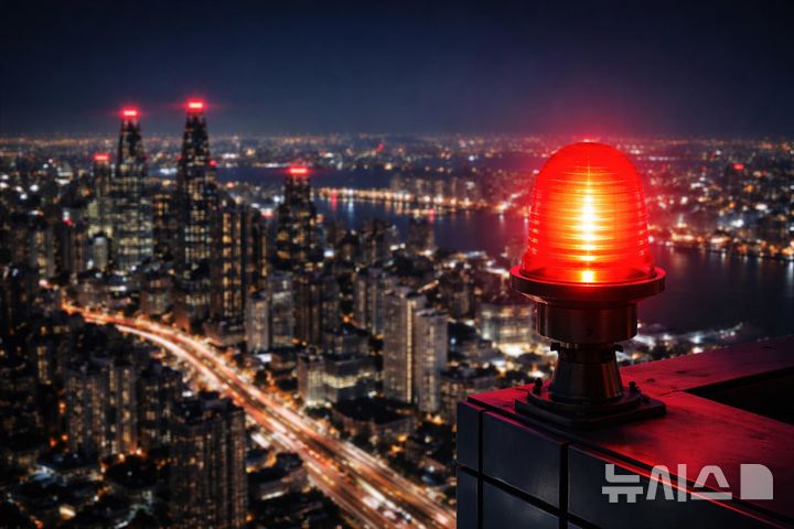 [서울=뉴시스] 한국교통안전공단이 인공지능(AI)으로 제작한 항공장애 표시등 이미지. photo@newsis.com