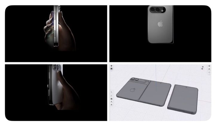 [서울=뉴시스] IT팁스터 @MajinBuofficia가 공개한 아이폰 폴드 추정 이미지 *재판매 및 DB 금지