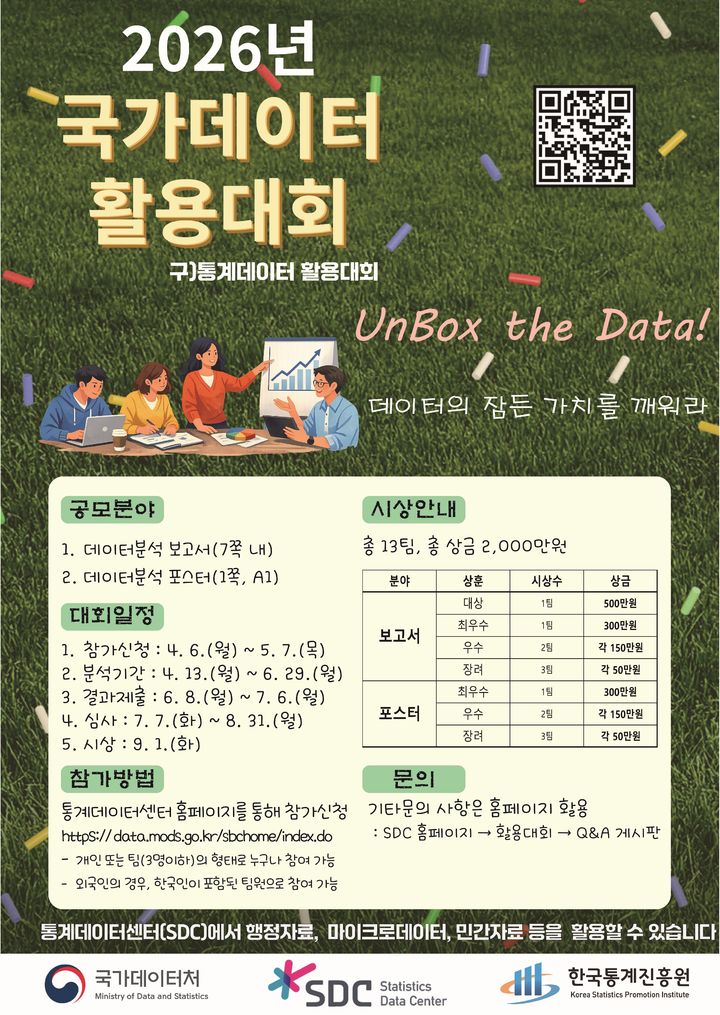 국가데이터처, 2026년 국가데이터 활용대회 개최