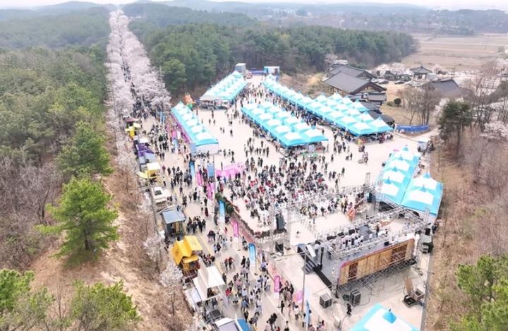 [서울=뉴시스] 여주흥천남한강벚꽃축제. (사진=여주흥천남한강벚꽃축제 홈페이지 캡처) *재판매 및 DB 금지