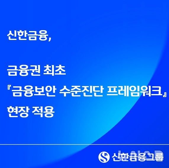 [서울=뉴시스]신한금융그룹은 금융권 최초로 '금융보안 수준진단 프레임워크'를 주요 그룹사에 현장 적용했다고 6일 밝혔다. (사진=신한금융 제공). 2026.04.06. photo@newsis.com 