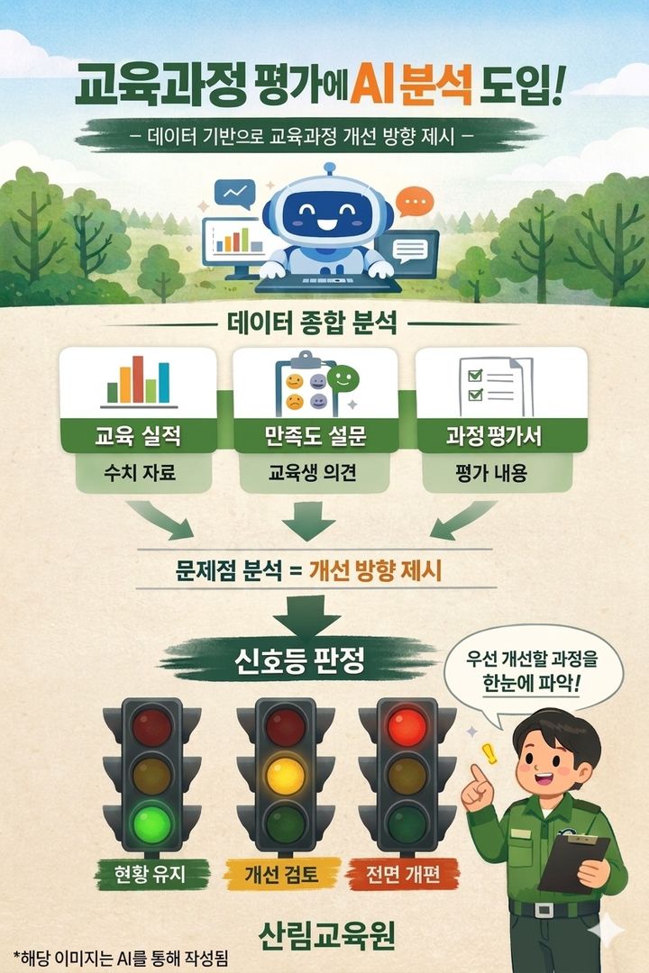 산림교육원, 교육과정 평가에 인공지능 기술 도입