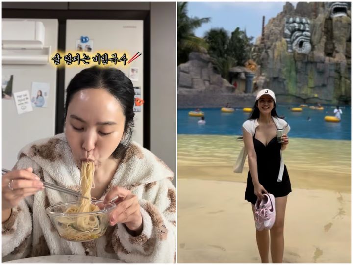 [서울=뉴시스] 방송인 박지윤(47)이 체중 관리에 도움이 된다며 국수 요리를 소개해 관심을 모으고 있다. (사진=박지윤 인스타그램 캡처) *재판매 및 DB 금지