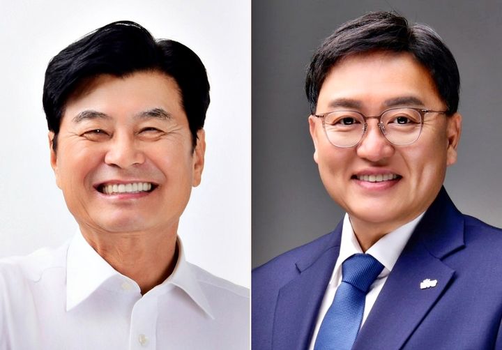 [세종=뉴시스](왼쪽)더불어민주당 이춘희, 조상호 세종시장 후보.(사진=세종시). 2026.04.06. photo@newsis.com. *재판매 및 DB 금지