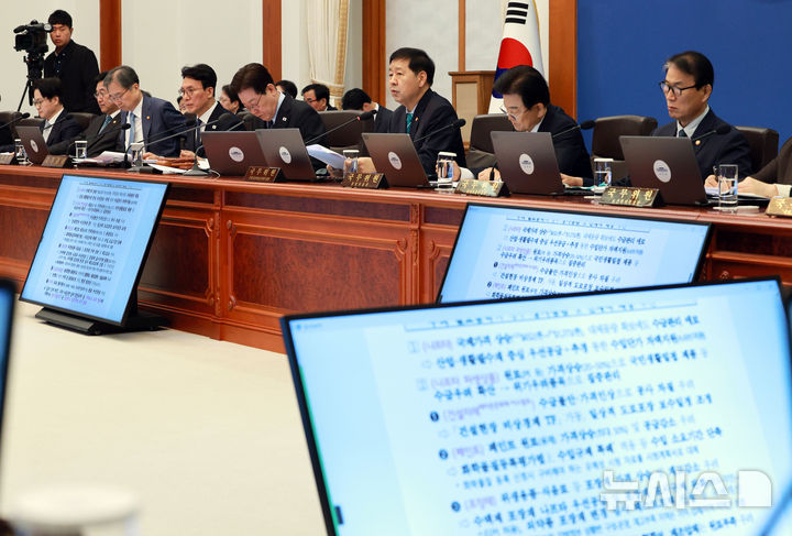 [서울=뉴시스] 고범준 기자 = 구윤철 경제부총리 겸 재정경제부 장관이 6일 청와대에서 열린 국무회의 겸 비상경제점검회의에서 중동전쟁 관련 비상국정운영 및 대응현황 발언을 하고 있다. 2026.04.06. bjko@newsis.com