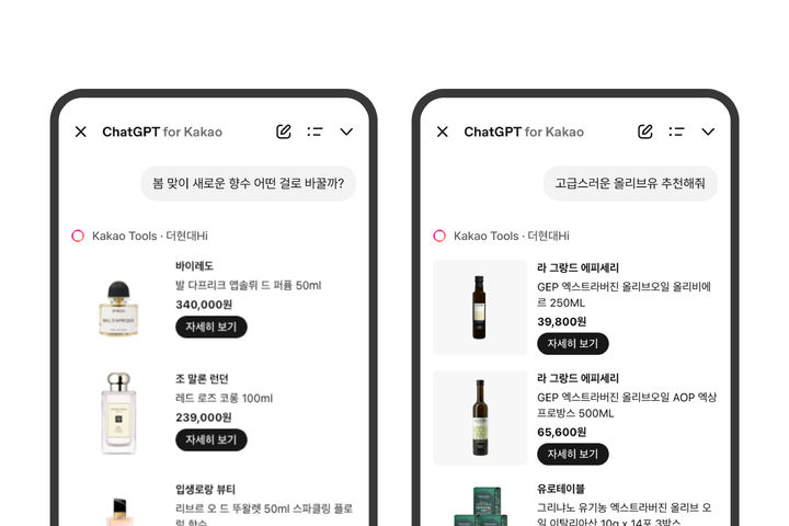 [서울=뉴시스] 더현대하이 카카오툴즈 구동 화면. (사진=현대백화점그룹 제공) *재판매 및 DB 금지