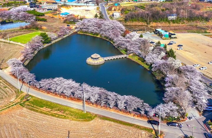 [당진=뉴시스] 충남 당진 면천면 골정지 전경. (사진=당진시 제공) 2026.04.07. photo@newsis.com *재판매 및 DB 금지