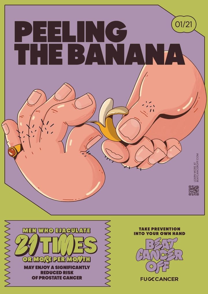 [서울=뉴시스] 미국 비영리단체 FCancer의 '암을 물리치자(Beat Cancer Off)' 캠페인 홍보 포스터. (사진=FCancer 엑스 캡처) *재판매 및 DB 금지