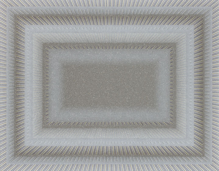 Space Engine - Metallic Field 006-1, 2026, Colored pencil, acrylic and UV print on canvas, 70x90cm *재판매 및 DB 금지