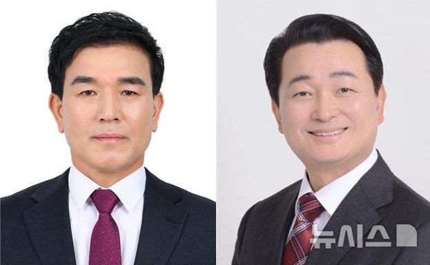 [창원=뉴시스]7일 경남도의회 농해양수산위원회 위원장 보궐선거에서 선출된 서민호(왼쪽) 위원장과 호선된 이경재 부위원장.(사진=경남도의회 제공) 2026.04.07. photo@newsis.com